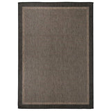 Outdoor Flatweave Rug 140x200 cm Dark Brown 340845