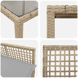 Garden Dining Set 7 pcs Beige Poly rattan 3334882