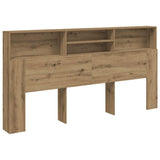 Headboard Cabinet Artisian Oak 200x19x103.5 cm Engineered Wood 856875