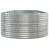 Garden Raised Bed Powder-coated Steel 510x140x68 cm Silver 319117