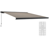 3 x 2.5 m Electric Awning with Remote Controller, Aluminium Frame DIY Retractable Awning, UV50 Sun T3398P323860