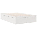 Bookcase Bed without Mattress White 140x190cm Solid Wood Pine 3324473