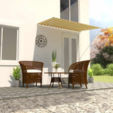 Retractable Awning 200x150 cm Yellow and White 143753