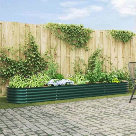Garden Raised Bed Green 400 x 80 x 44 cm Steel 42008127