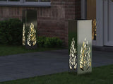 Solar LED Pathway Light 2 pcs Silver Galvanized Steel 879805