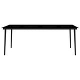9 Piece Garden Dining Set Black 3099280