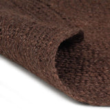 Handmade Rug Jute Round 150 cm Brown 133673