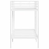 Bunk Bed without Mattress White 90x190 cm Single Steel 42000328