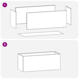 Garden Planter 2 pcs Black 80 x 40 x 40 cm Cold-rolled Steel 8005233