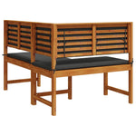 Garden Corner Bench Brown 140 x 100 x 91cm Solid Acacia wood 4107150