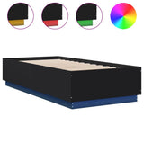 Bed Frame with LED without Mattress Black 90x200 cm 3209633