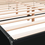 ZNTS Bed Frame without Mattress Black 120x200 cm 3279992
