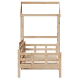 Day Bed with Roof without Mattress 90x190 cm Single Solid Wood 3282304