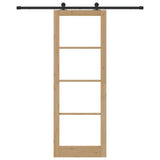 Sliding Door ORKDAL Natural and Black 83 x 232 cm 3332029