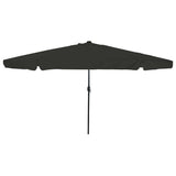Garden Parasol Black 395 x 395 x 245 cm Polyester 42003650