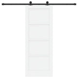 Sliding Door ORKDAL White 78 x 202 cm Solid Pine Wood 3333471