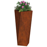 Planter 2 pcs Rusty 30 x 30 x 75 cm Weathering Steel 883779