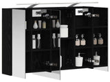 Bathroom Mirror Cabinet Black Oak 80 x 14.5 x 70 cm 889112
