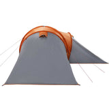Family Tent Dome 6-Person Grey and Orange Waterproof 4009433