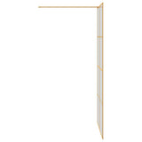 Walk-in Shower Wall Gold 100 x 195 cm Tempered Glass 42022059