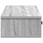 ZNTS Wall Shelf with Drawers Grey Sonoma 100x37.5x19 cm Engineered Wood 859964