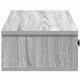 ZNTS Wall Shelf with Drawers Grey Sonoma 100x37.5x19 cm Engineered Wood 859964