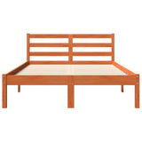 Bed Frame without Mattress Wax Brown 150x200 cm King Size Solid Wood Pine 844146