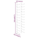 Wall Mounted Wine Rack for 24 Bottles White Iron 340883