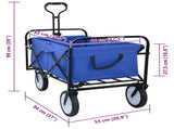 Folding Hand Trolley Manual Blue 94 x 53 x 99 cm Oxford Cloth 42020662