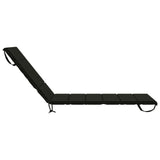 Sunlounger Cushion GEMERT 100% Polyester Black 200 x 80 x 3 cm 948573
