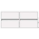 TV Wall Cabinet with LED Lights White 100x31x45 cm 852292