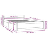 Bed Frame without Mattress with Drawers White Small Double 3103540