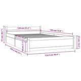 Bed Frame without Mattress with Drawers Small Double 3103539