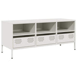 TV Cabinet White 101.5x39x43.5 cm Cold-rolled Steel 851327