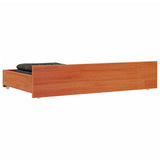 Bed Drawers 4 pcs Wax Brown Solid Wood Pine 847167