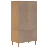 Wardrobe SENJA Rattan Look Brown 90x55x175 cm Solid Wood Pine 358034