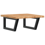 Basin Shelf Wall Mounted Steel and Solid Wood Oak 3302395