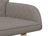 2 Seater Sofa with Solid Wood Legs 2-Seater Taupe Linen Fabric 42051036