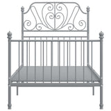Bed Frame without Mattress Grey Metal 90x200 cm 324843