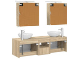 Bathroom Cabinet Set 5 pcs Sonoma Oak 50 x 14.5 x 70 cm 3406361