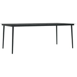 7 Piece Garden Dining Set Black 3099159