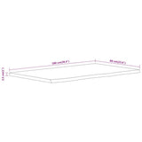 Bathroom Countertop 100x60x2.5 cm Rectangular Solid Wood Acacia 370262