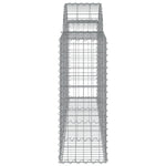 Arched Gabion Baskets 10 pcs 200x30x80/100 cm Galvanised Iron 3146097