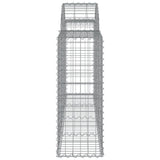Arched Gabion Baskets 10 pcs 200x30x80/100 cm Galvanised Iron 3146097