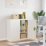 File Cabinet White 90x40x90 cm Steel 339728