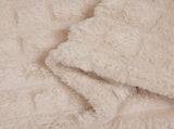 Throw Blanket Beige 270 x 240 cm Fleece 42016912