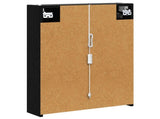 Bathroom Mirror Cabinet Black Oak 53.5 x 15.5 x 70 cm 889232