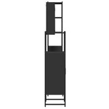 4 Piece Bathroom Cabinet Set Black Engineered Wood 3214770