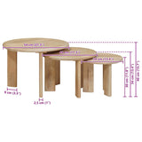 Nesting Coffee Tables 3 pcs Black Solid Mango Wood 4104657