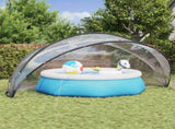 Pool Dome Folding Manual Transparent 546 x 516 x 250 cm PVC 42001129